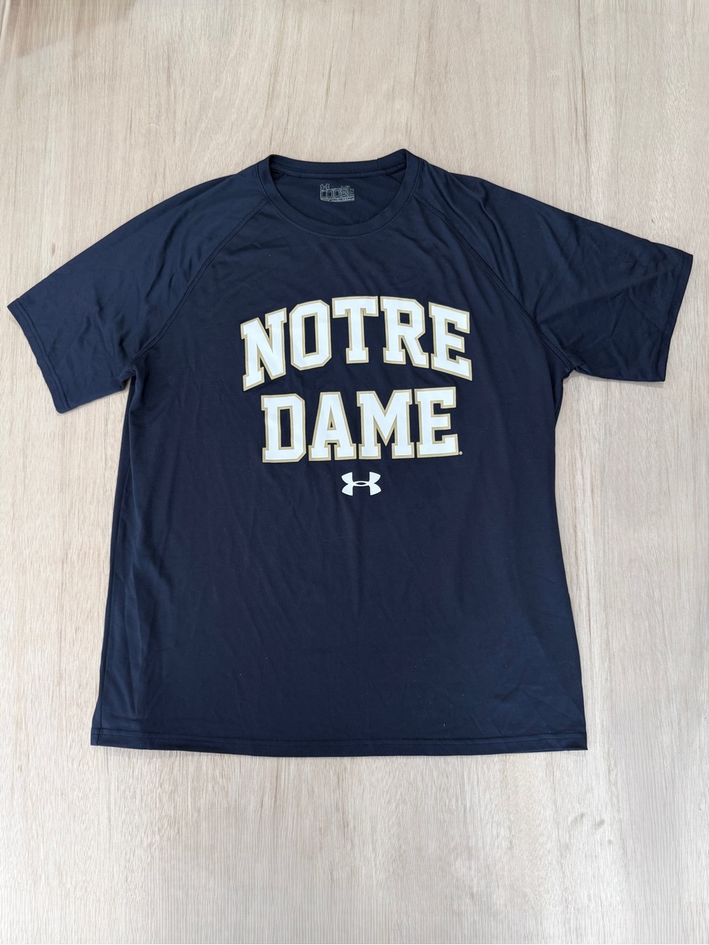 Notre Dame Fighting Irish Under Armour Navy Blue Shirt XL Game Day HeatGear